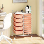 COSTWAY 15-Drawer Rolling Storage Cart, Mobile Utility Cart - Image 7