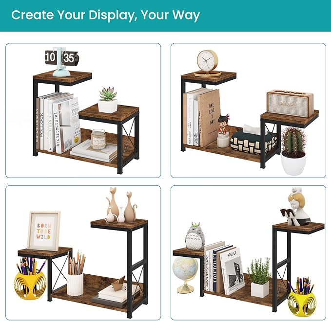 ELITEROO Desktop Shelf Organizer, 3 Tier Office Shelves, Wood Desk Organizers - Image 6