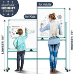 Rolling Whiteboard, 48x32 Inches Dry Erase Board - Image 2
