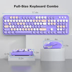 MOFII Wireless Keyboard and Mouse Combo, 2.4GHz Retro Full-Size Keyboard - Image 7