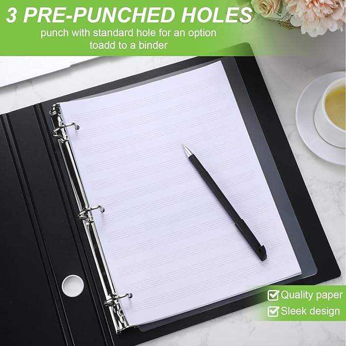 Fullhawl Loose Leaf Music Filler Manuscript Paper 8.5"x11" - Image 3