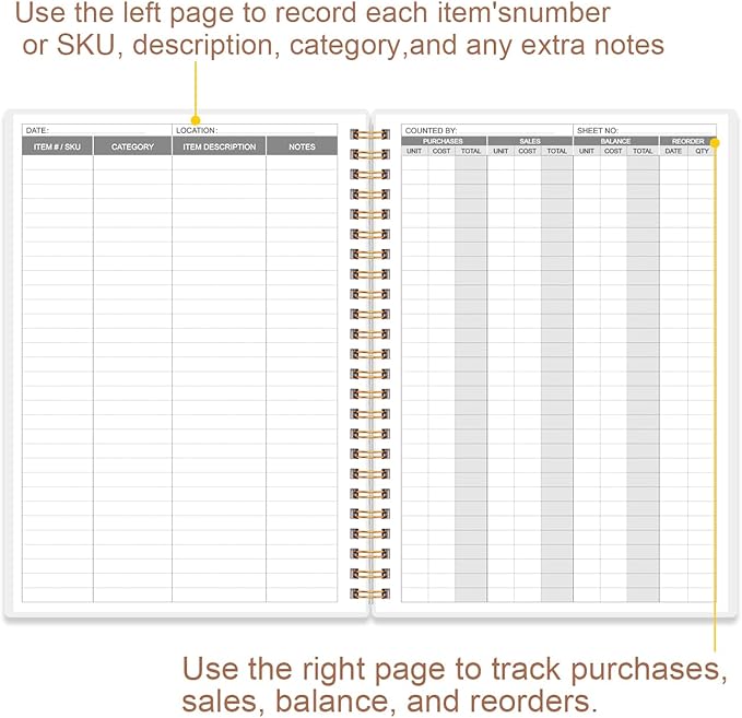Inventory & Sales Log Book for Small Business – Inventory Ledger Book, - Image 3
