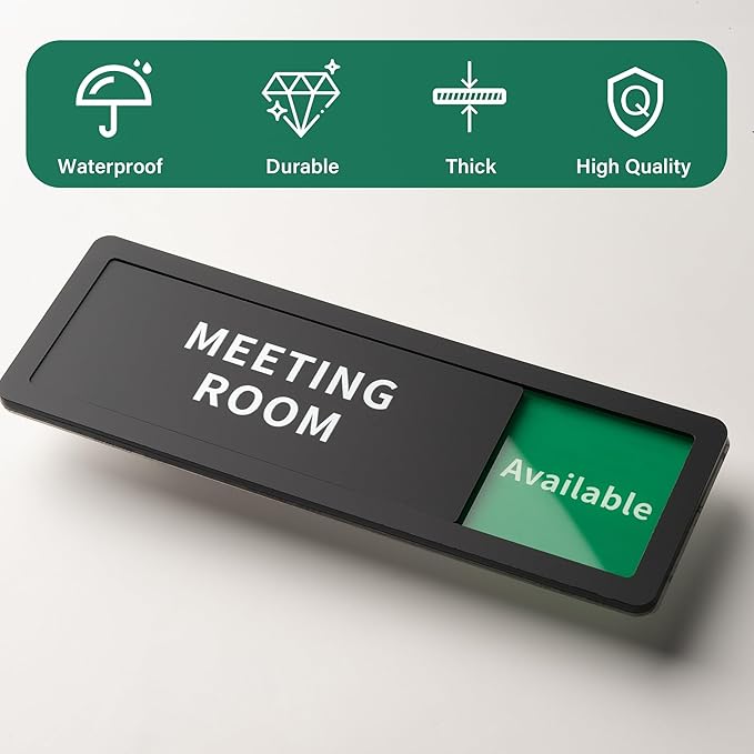 Conference Room Office Door Sign Do Not Disturb, Versatile In-Use/Available - Image 3