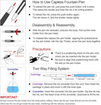 JINHAO 20 Press Fountain Pen, Retractable Capless Resin Pen - Image 6