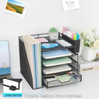 Gugsey Desk Organizer, 5-Tier Paper Letter Tray Organizer - Image 5
