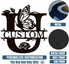 Personalized Custom Letter Name metal Signs, Custom Black Letter Monogram Wall - Image 6