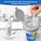 EXTRIC Whiteboard Cleaning Wipes, Low Odor White Board Cleaner 75 Per Canister - Image 5