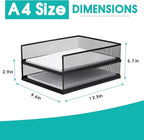 AZFUNN Wire Mesh Letter Trays Paper Tray Desk File Organizer, 2 Pack Stackable - Image 2