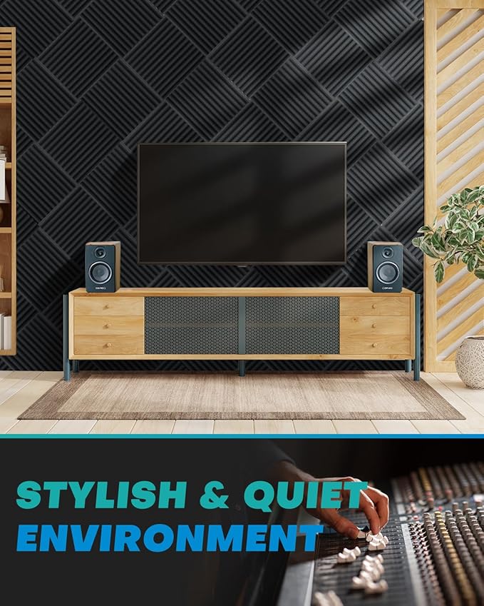 Knightsacoustic 48 Pack Sound Proof Foam Panels - Image 5