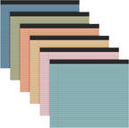 Lincia 6 Pcs 11" x 9.5" Legal Pads College Ruled Notepad Landscape Notebook by Lincia