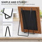 Decolore 5 Pack 10.3 Inch Black Plate Stands Picture Easels - Image 3