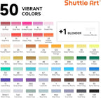 Shuttle Art Alcohol Markers Brush tip, Dual Tip Brush & Chisel Tip Art Marker - Image 2