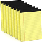 Aidunmis 8 Pack Yellow Legal Pads 8.5 x 11 Wide Ruled Note Pads 8.5x11 Lined by Aidunmis