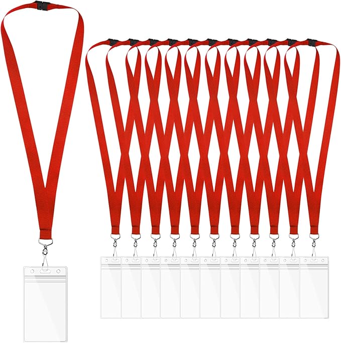 12 Pack Red Breakaway Lanyards by WEZEBEL