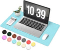 Desk Pad Protector, Leather & Suede Desk Mat, Non-Slip Desk Pad Mat, Large by BLESWIN