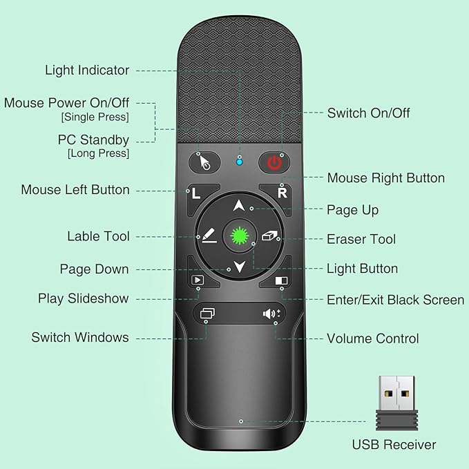 Presentation Clicker Green Laser Pointer - Image 7