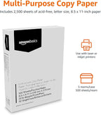 Amazon Basics Multipurpose Copy Printer Paper, 20 lb, 8.5 x 11 Inches, 5 Reams - Image 2