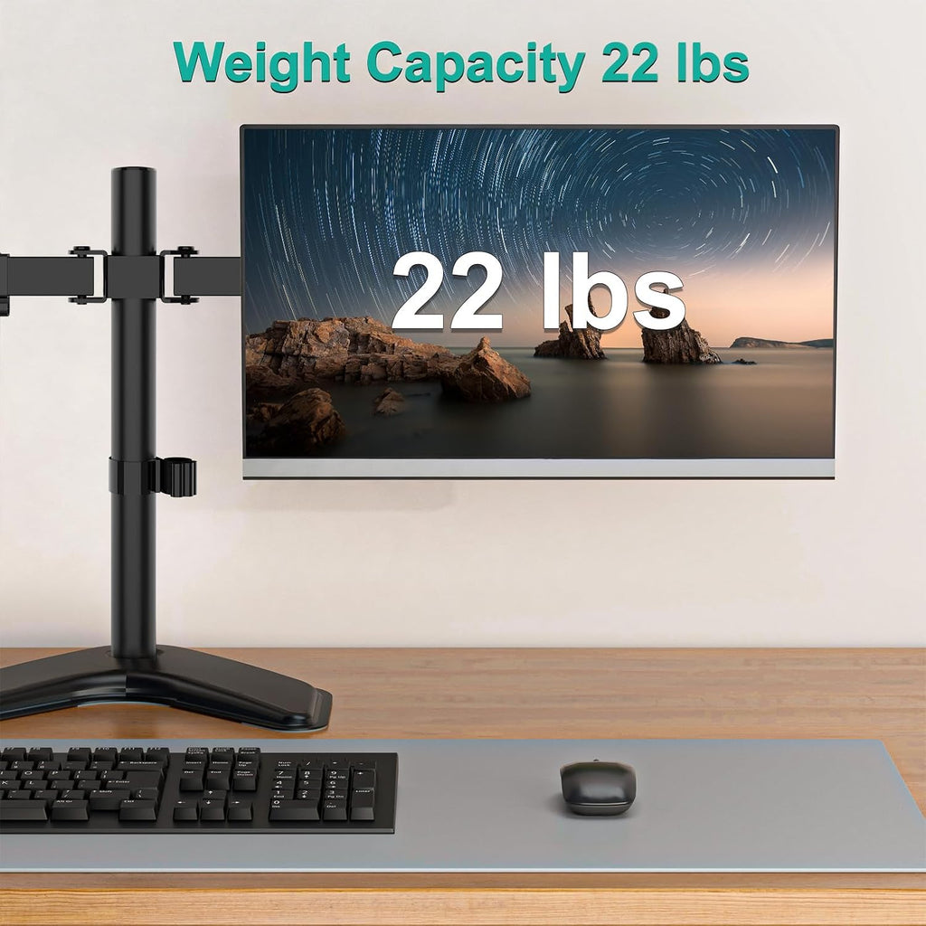 wali freestanding dual monitor stand for 13-27 inch on a desk or shelf