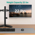 wali freestanding dual monitor stand for 13-27 inch on a desk or shelf
