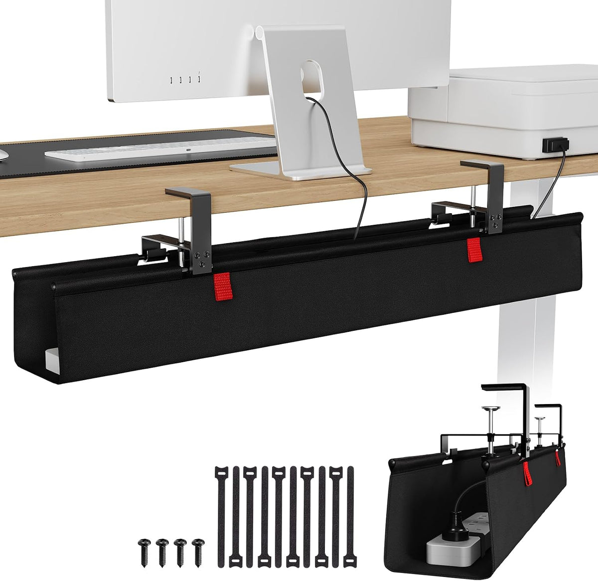 KEEGH Large 36" Under Desk Cable Management Tray