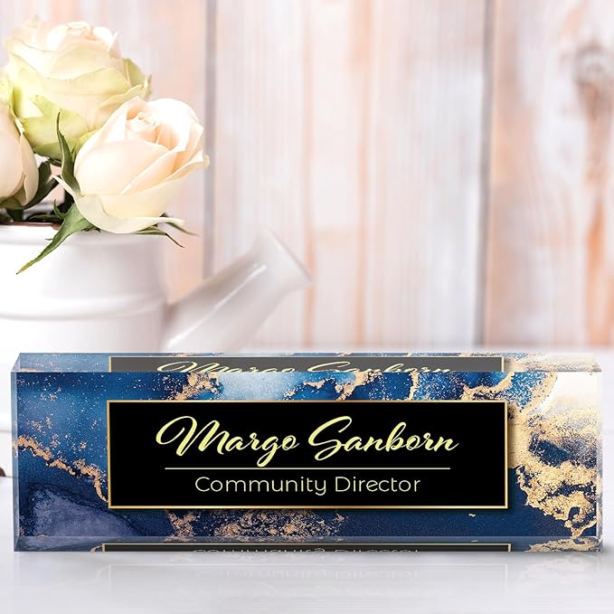 Personalized Name Plate for Desk Custom Acrylic Desk Name Plate Custom Employee - Image 2