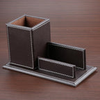 KINGFOM PU Leather Desk Organizer and Accessories, Pencil Holder - Image 3