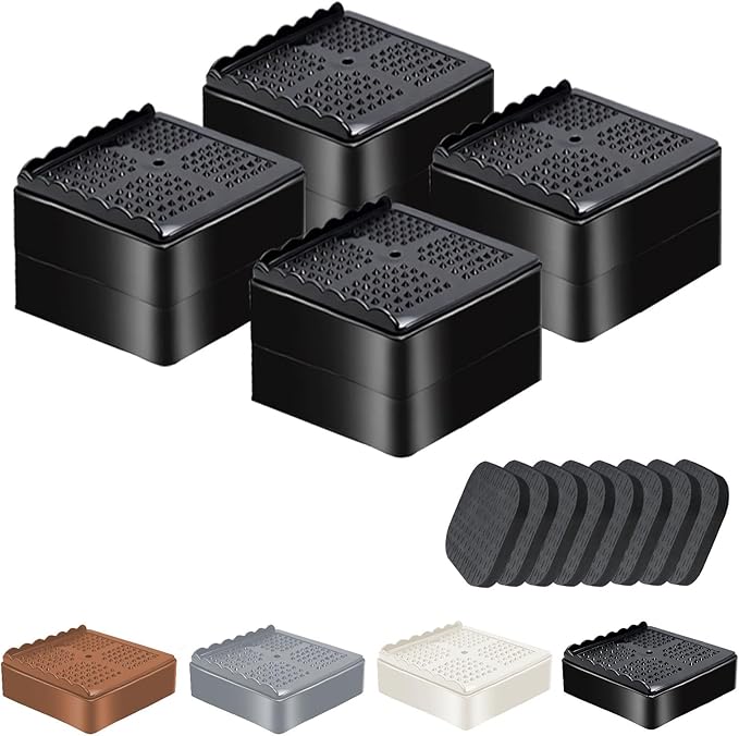 Furniture Risers Heavy Duty Adjustable Bed Risers Blocks Lift 4, 2 inches by EnjoyLifeEnjoyHappiness