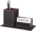 KINGFOM PU Leather Desk Organizer and Accessories, Pencil Holder by KingfomLeatherHomeOfficeDecor