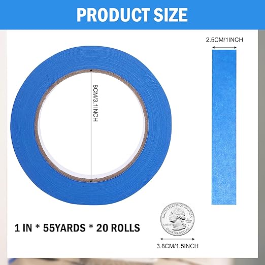 EFOK Blue Painters Tape 1 Inch Bulk - Image 8