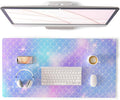 QIYI Large Desk Pad, Colorful Mouse Pad Desktop Decor, Waterproof PU Leather by QIYI