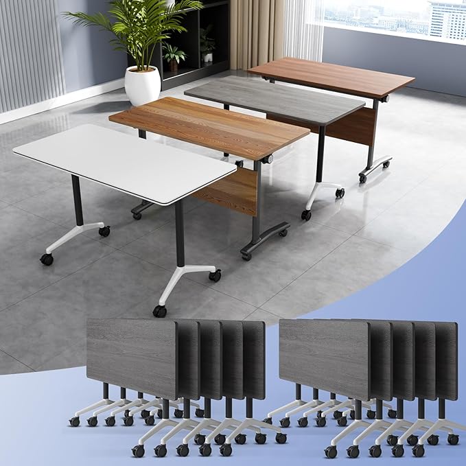 Conference Table Flip Top Mobile Conference Room Tables, Folding Conference by WYMHYZ