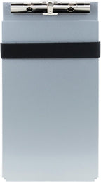 Saunders Recycled Aluminum Citation Holder, Police Ticket Book Clipboard | Silver, holds two summons books, hinged privacy plate blocks write-through, hook-loop strap, pen clip, water-resistant, USA