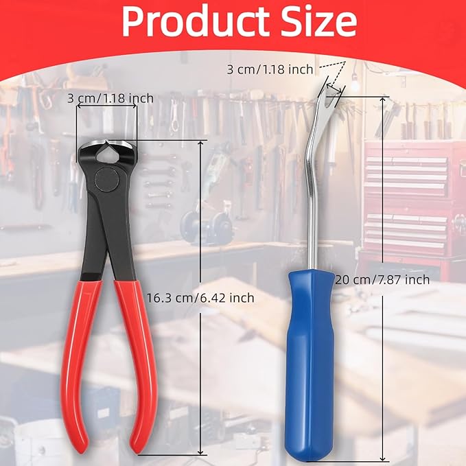 4 Pcs Staple & Nail Puller Tool Kit – Upholstery Staple Remover, Tack Lifter - Image 3