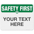 Custom Safety First Sign, OSHA Sign, 24x30 Inches, 3M EGP Reflective .080 by SigoSigns
