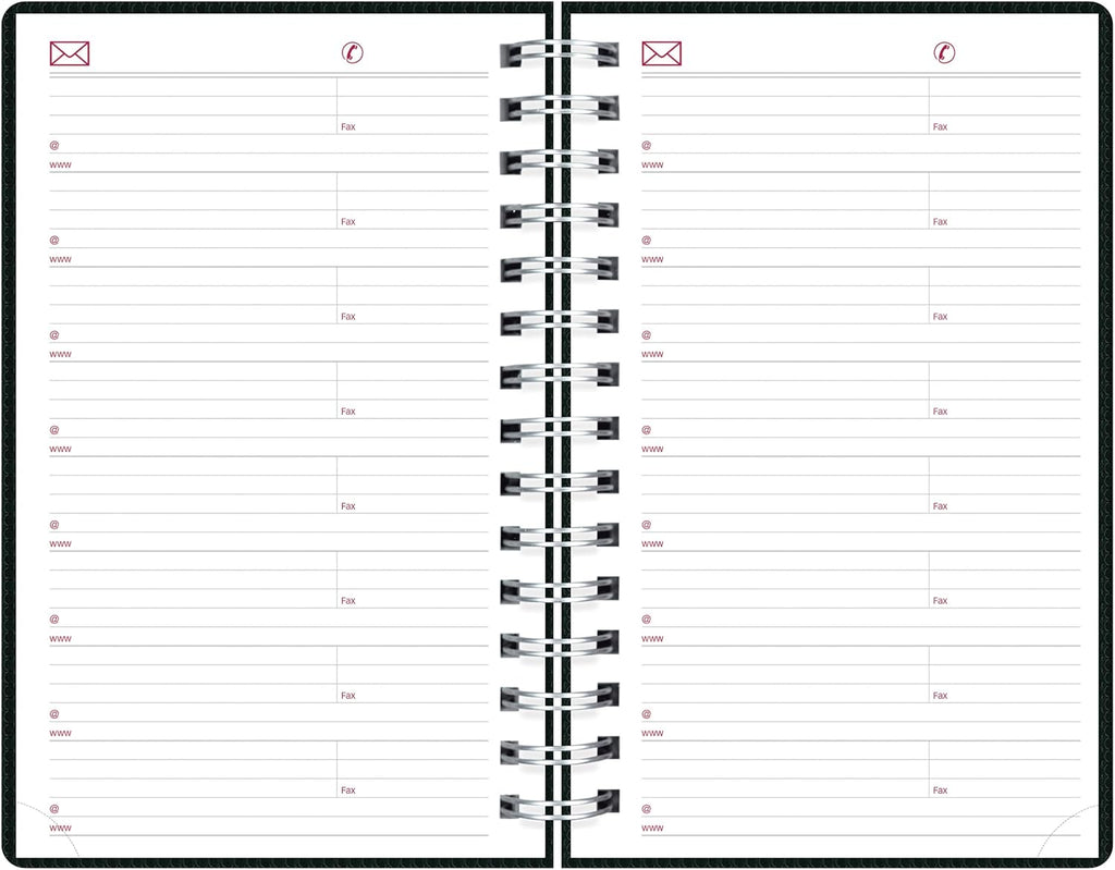 Brownline® 2026 DuraFlex Daily/Monthly Planner, Appointment Book, 12 Months, January to December, Twin-Wire Binding, 8" x 5", Black (CB634V.BLK-26)