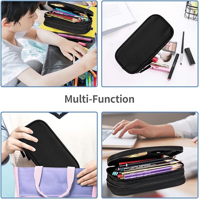 Large Storage Black Pencil Case Sports Pencil Box - Image 6