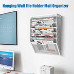 KZWKRG 6 Tier Wall File Organizer Hanging Vertical File Organizer, Wall Mounted - Image 3