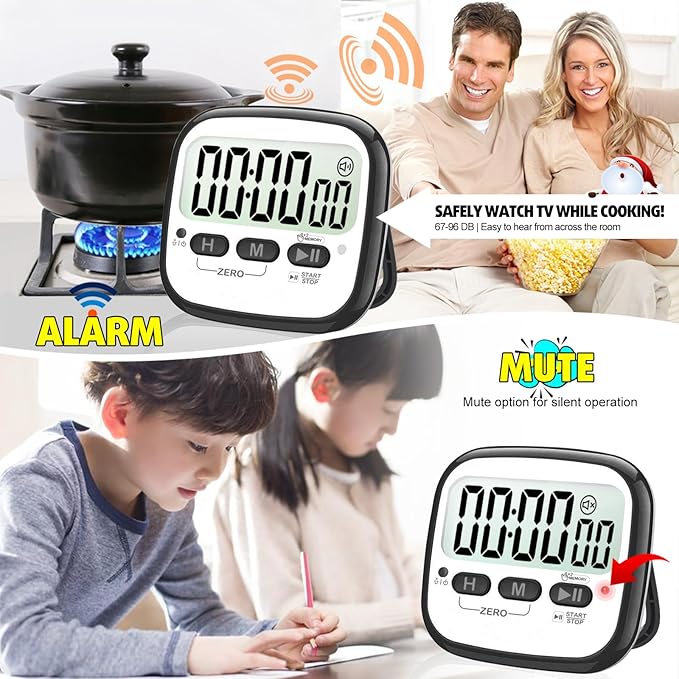 AyayaBoss 2-Pack Magnetic Kitchen Timers - Image 7