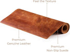 Node Leather - Genuine Leather Desk Mat, Desk Organizer & Cup Coaster - Leather - Image 7