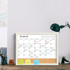 Calendar Whiteboard for Wall, TANKEE 17x13 Inches Whiteboard Calendar Cork - Image 8