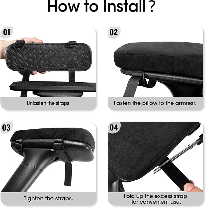 ZNCMRR 2 Pack Office Chair Armrest Pads Covers - Image 5