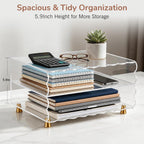 2+1 tier paper letter tray,acrylic desk organizer with, side view