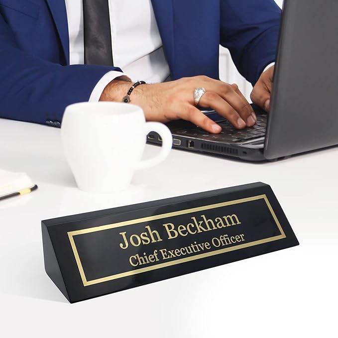 Engraving International Business Wood Name Plate by EngravingInternational