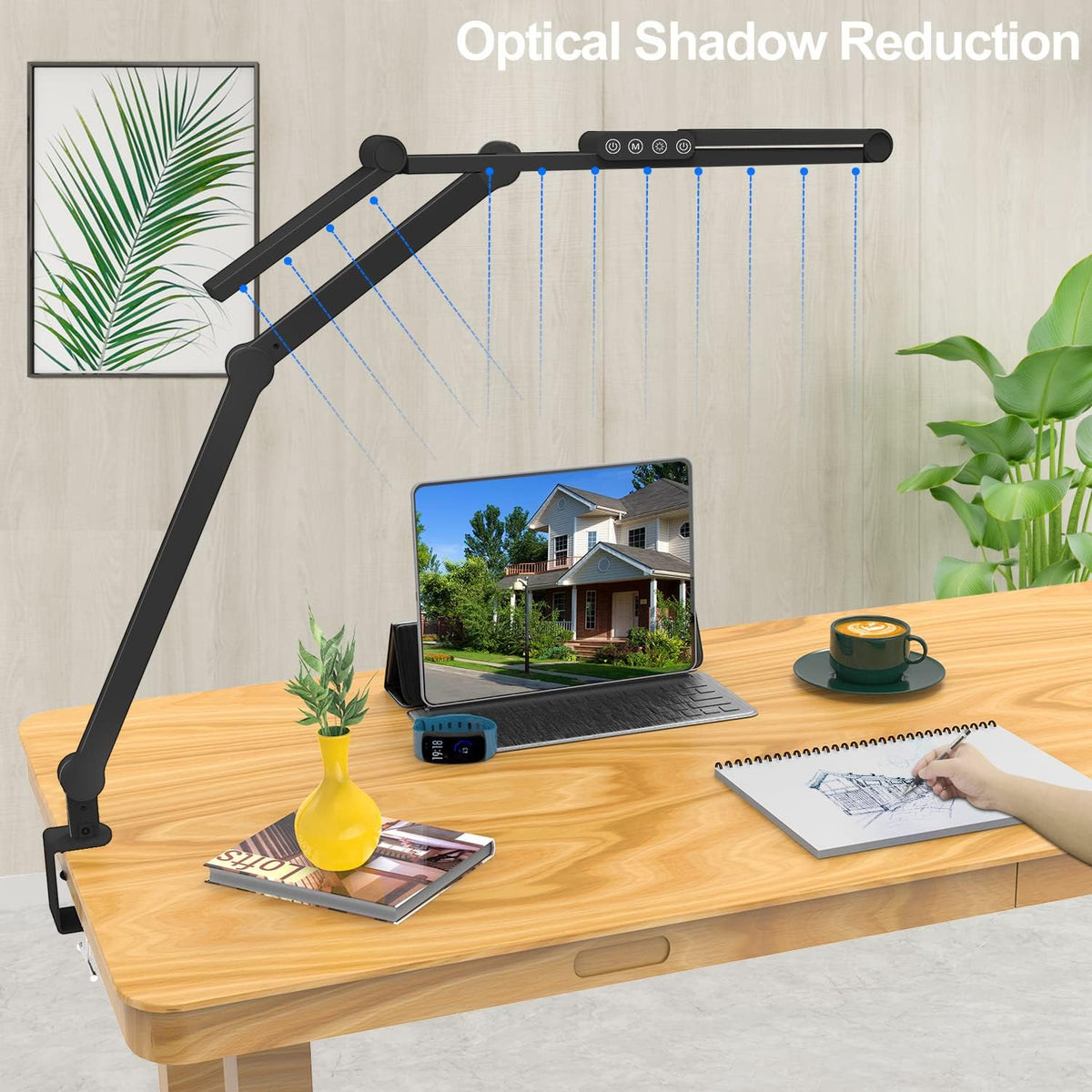 micomlan led desk lamp with clamp, architect desk, package contents