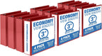 Samsill 3 Inch 3 Ring Binders, Made in USA, Economy Round Ring, 550 Sheet