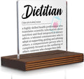 Dietitian Desk Sign Gift for Nutritionists, Thank You Appreciation Plaque for by Pariveca