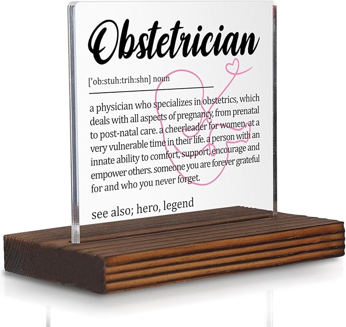 Obstetrician Appreciation Gift for Women’s Healthcare Providers, Thank You Desk by Pariveca