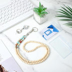 Teacher Lanyard with ID Holder Cute Wooden Beaded Lanyards - Image 4