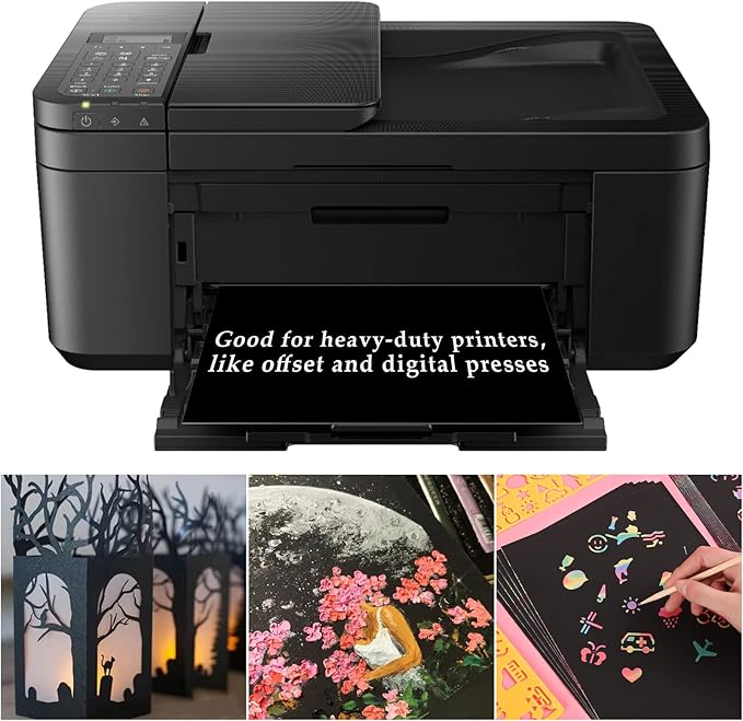 QTLCOHD 200 Sheets Black Cardstock, 8.5 x 11 Inch, 92 lb Construction Paper Bulk - Image 7