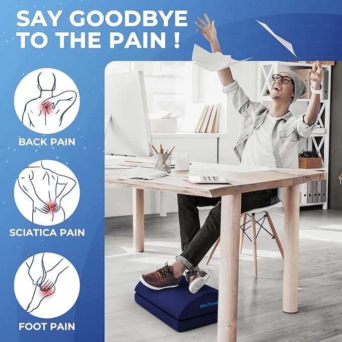 BlissTrends Foot Rest for Under Desk at Work-Versatile Foot Stool - Image 2